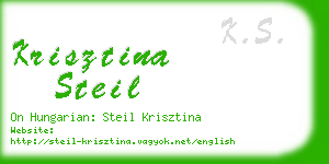 krisztina steil business card
